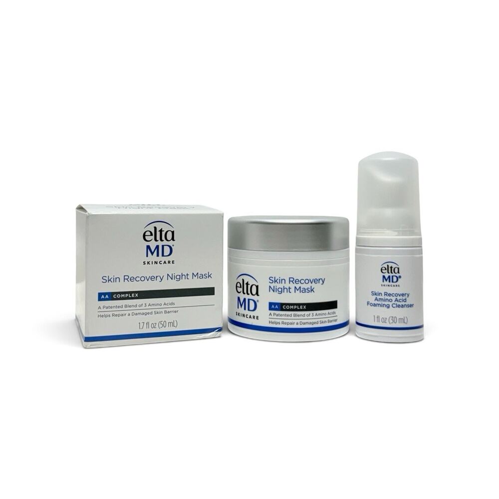 Elta MD Skin Recovery Night Mask 50ml 1.7oz 12/2028 + Foaming Cleanser Bundle